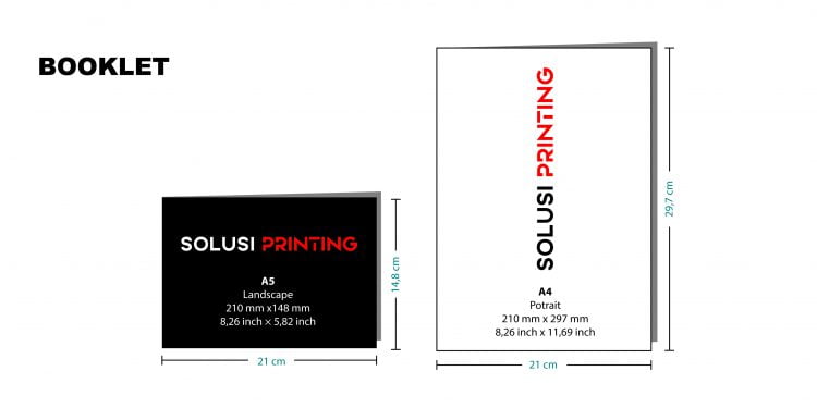 ukuran booklet dengan logo solusiprinting.com
