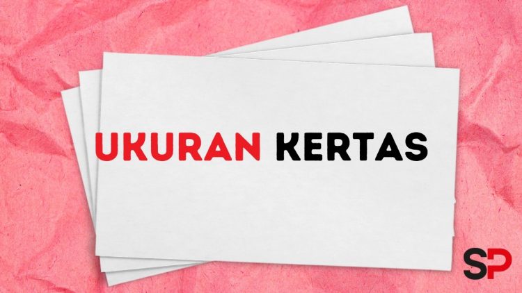 ilustrasi ukuran kertas dengan logo solusiprinting.com